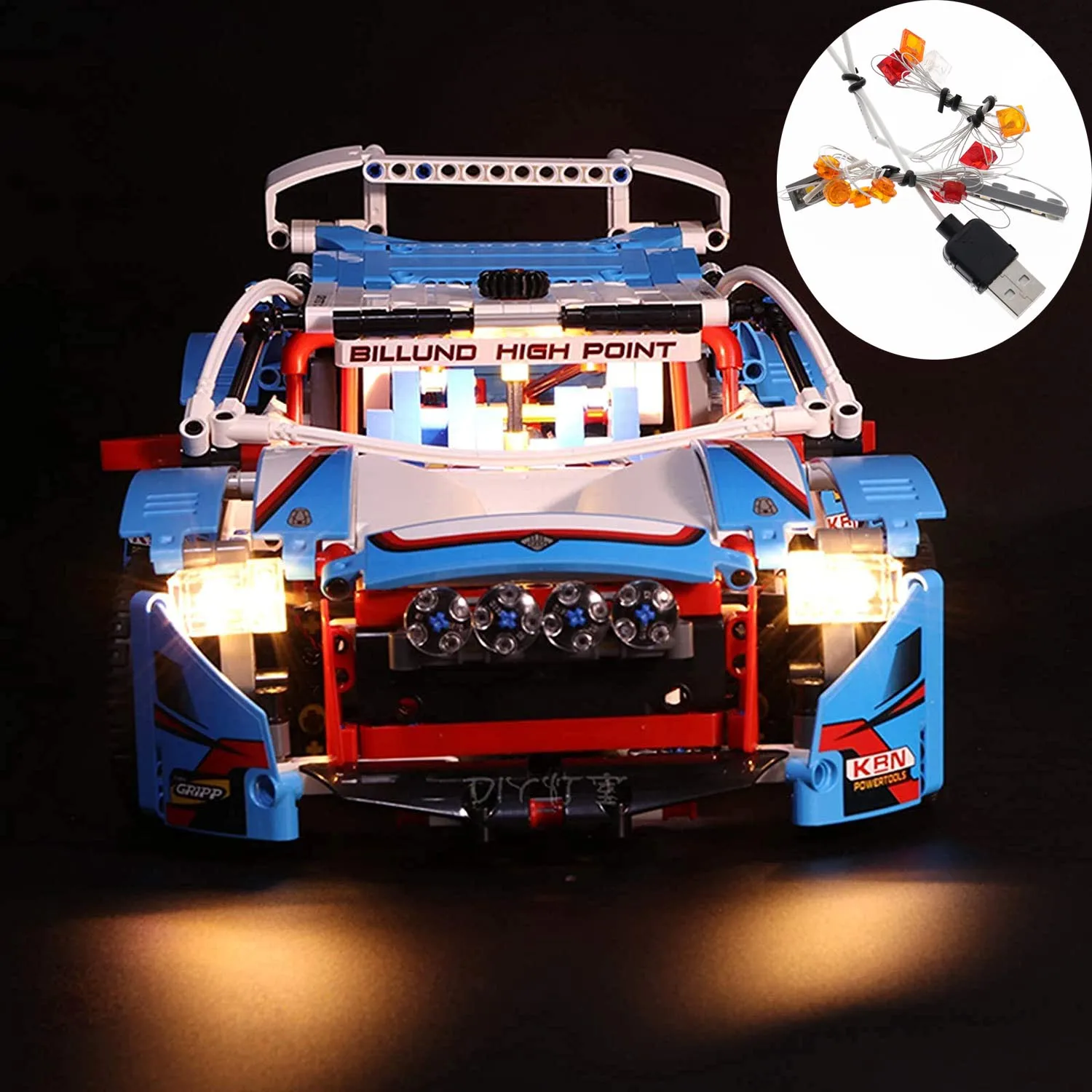 USB Light Kit for Lego 42077 Technic Rally Car