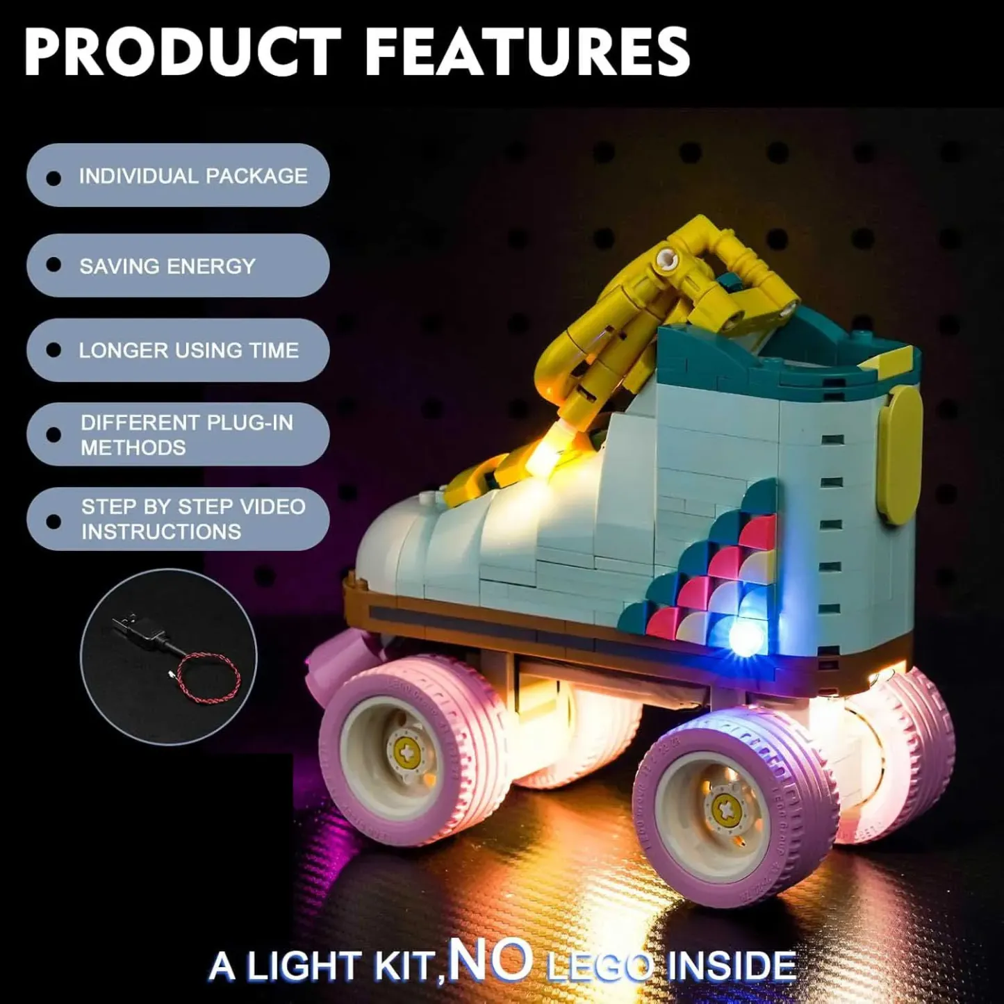 USB Lights Set for Lego 31148 Creator Retro Roller Skate