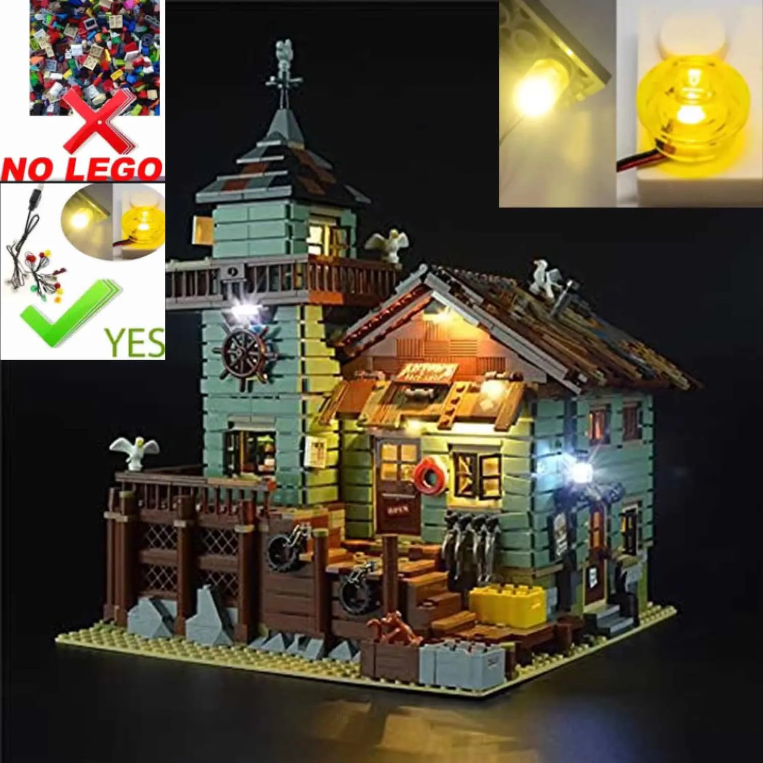 USB Light Kit for LEGO 21310 Old Fishing Store