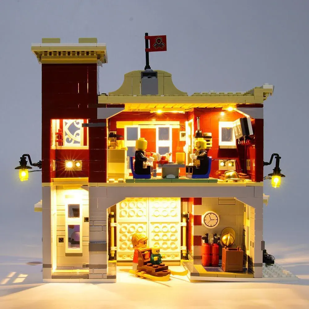 USB Light Kit for Lego 10263 Creator Expert Winter Village Fire Station