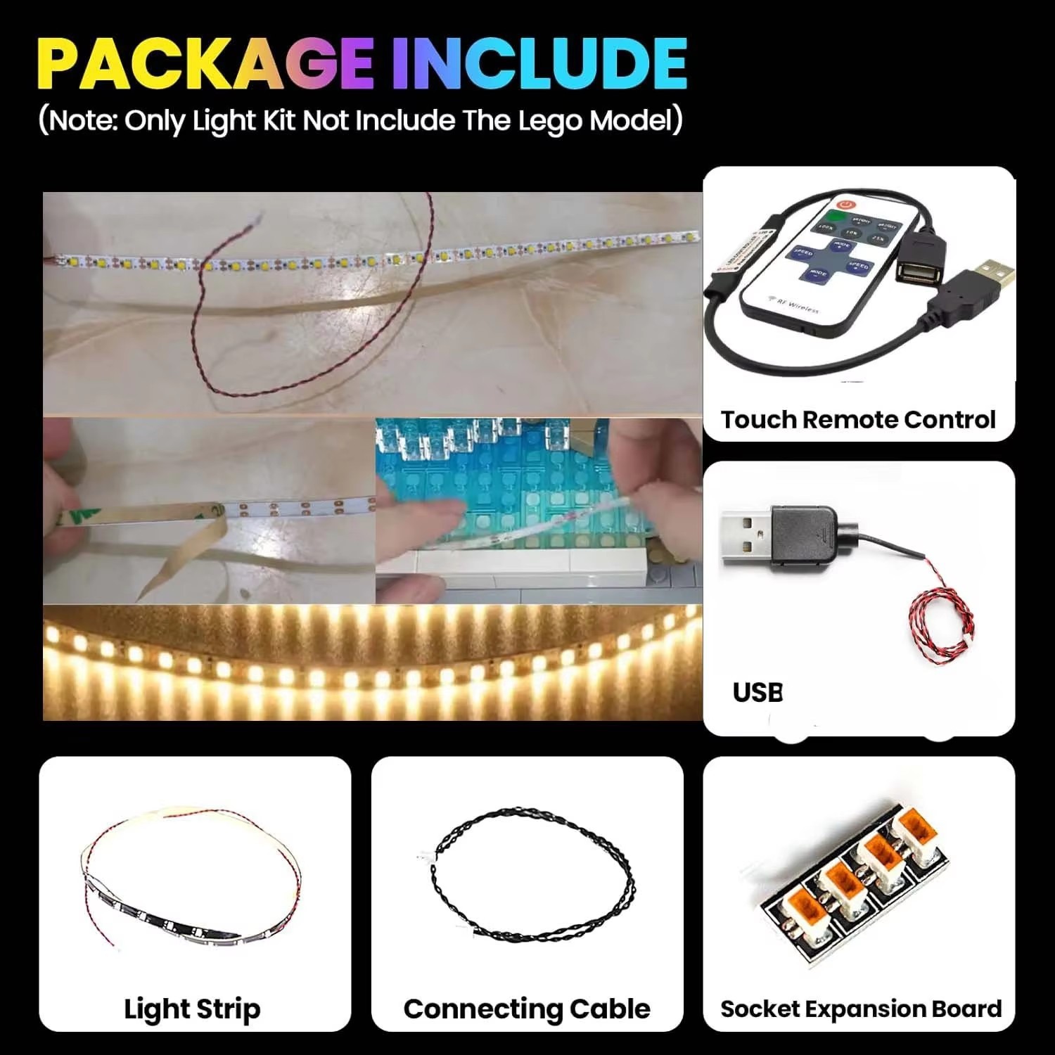 USB Lights Set for Lego 21357 Ideas Disney Pixar Luxo Jr.  