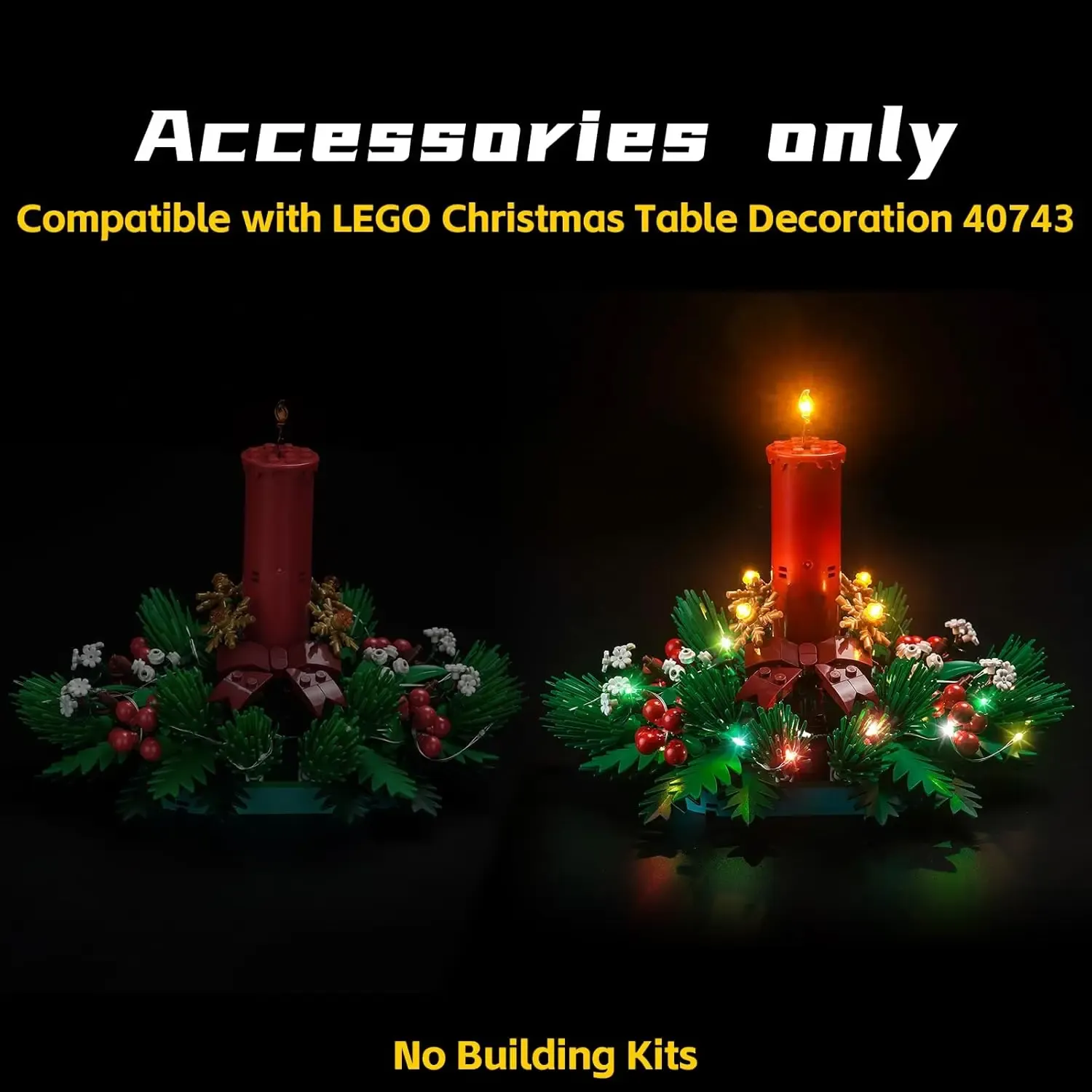 USB Lights Set for Lego 40743 Christmas Table Decoration