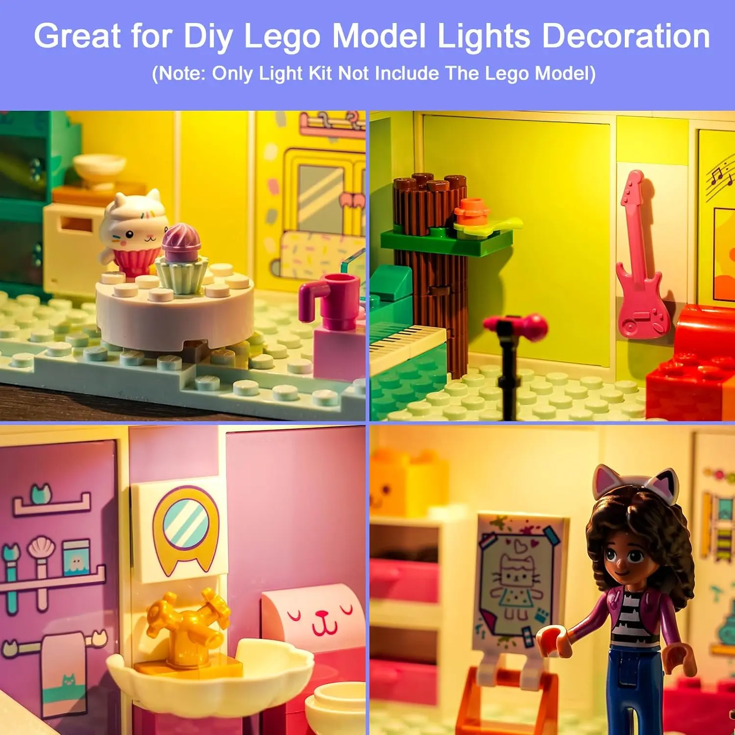 USB Light Kit for Lego 10788 Gabby's Dollhouse