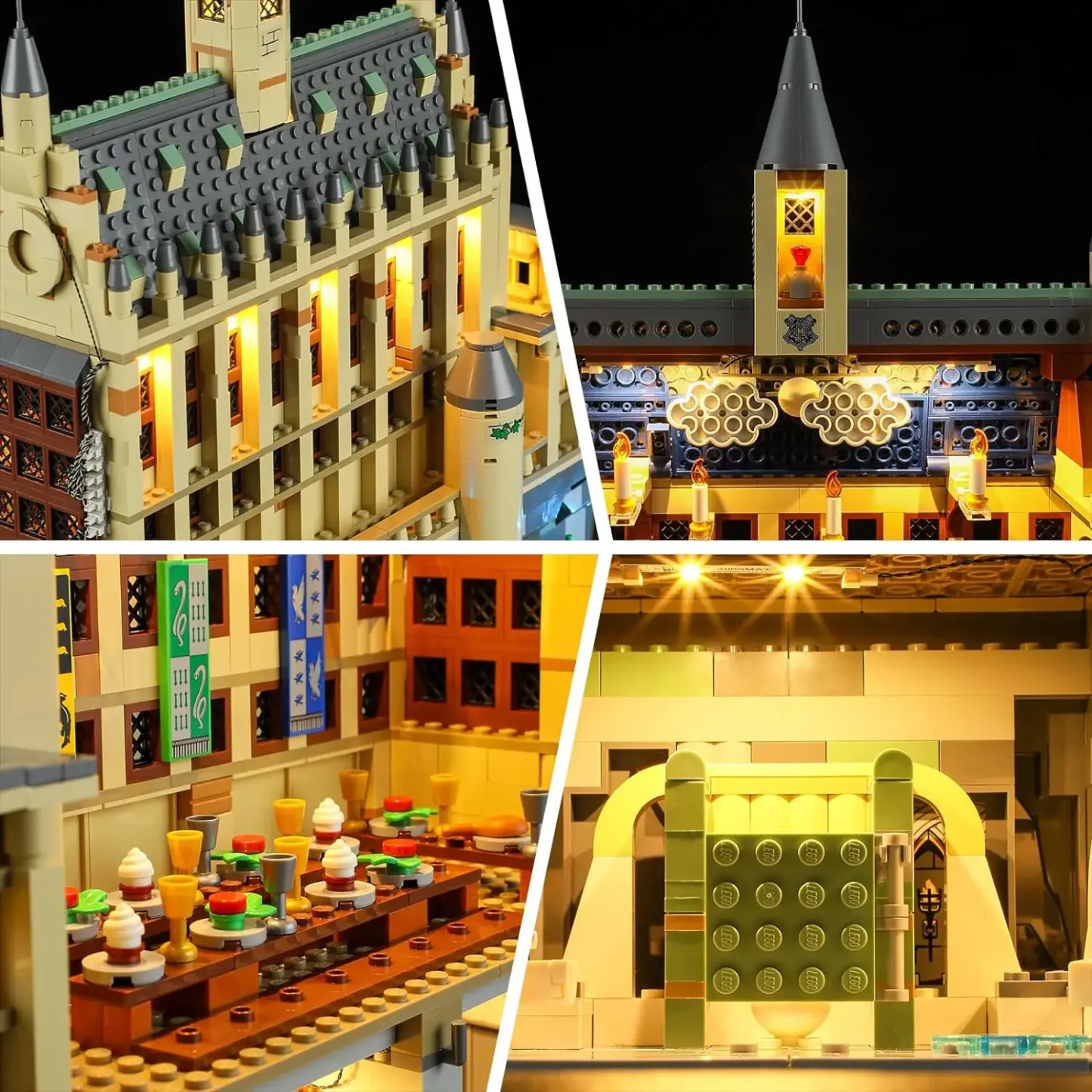 USB Lights Set for Lego 76435 Hogwarts Castle The Great Hall