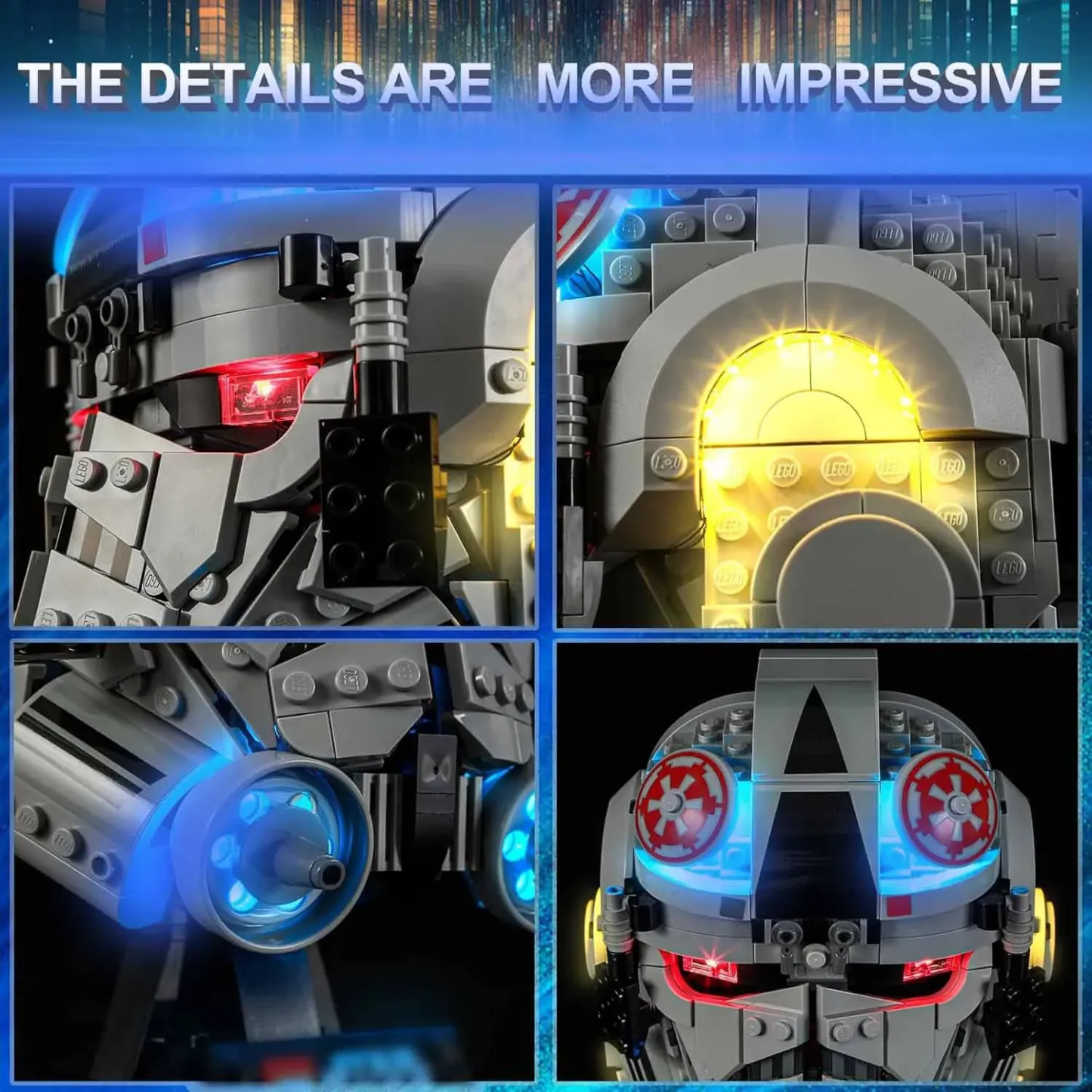 USB Lights Set for Lego 75429 At-At Driver Helmet