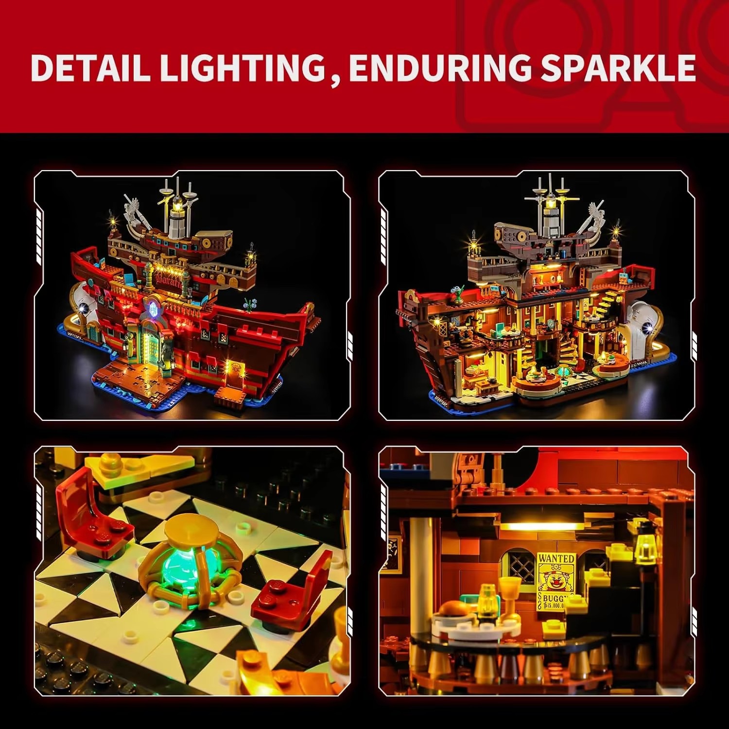 USB Light Kit for Lego 75640 ONE Piece The Baratie Floating Restaurant