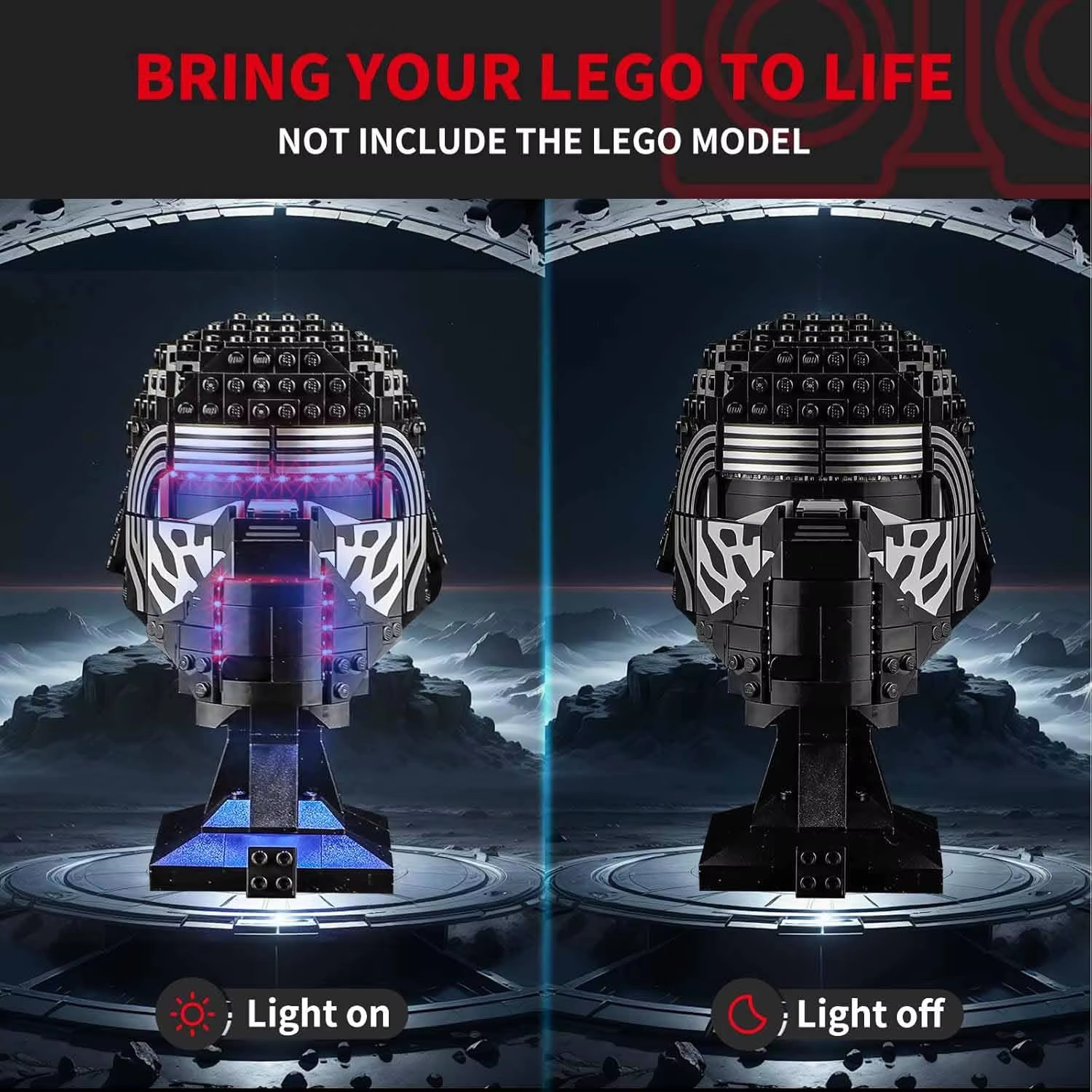 USB Lights Set for Lego 75415 Star Wars Kylo Ren Helmet  