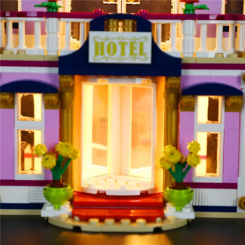USB Light Kit for Lego 41684 Friends Heartlake City Grand Hotel Dollhouse