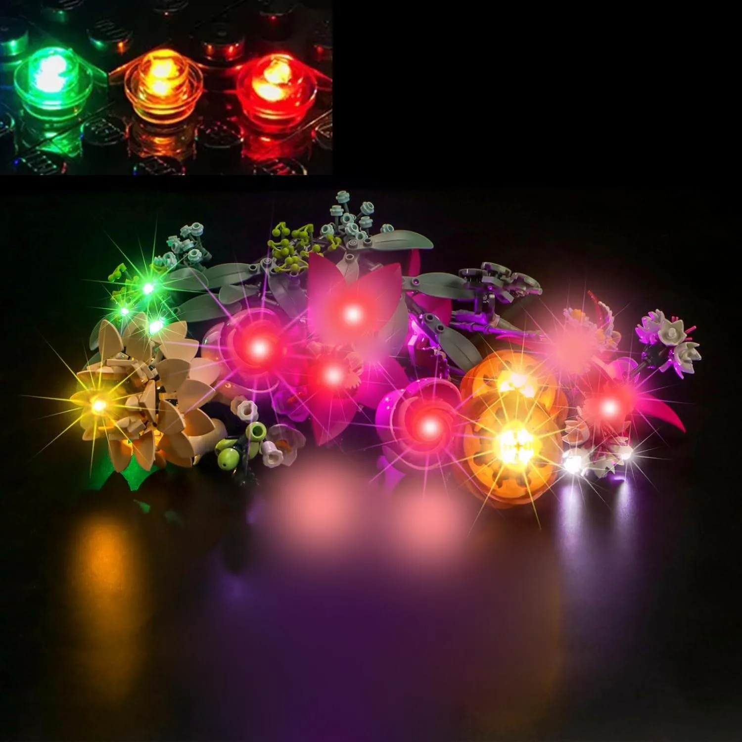 USB Lights Set for Lego 10342 Botanicals Pretty Pink Flower Bouquet
