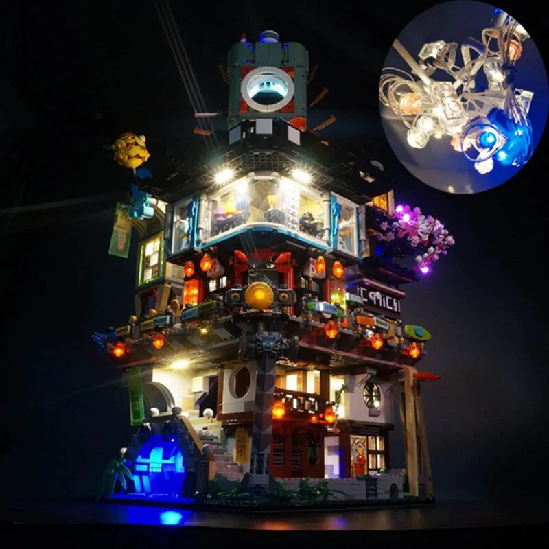 USB Light Light Kit For LEGO 70620 Ninjago City