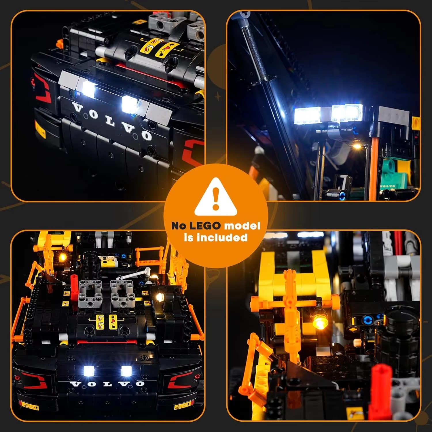 USB Light Kit for Lego 42215 Technic Volvo EC500 Hybrid Excavator
