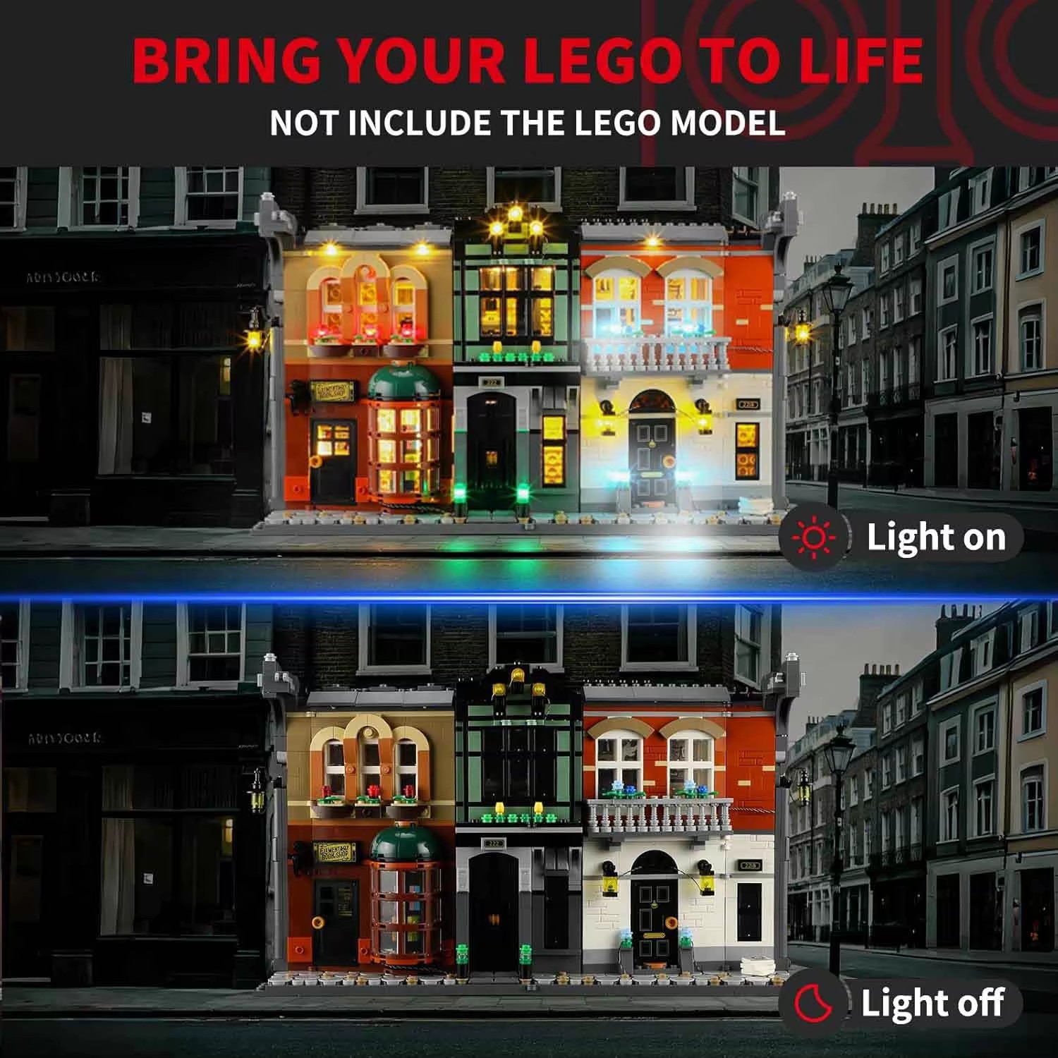 USB Lights Set for Lego 10351 Sherlock Holmes Book Nook 