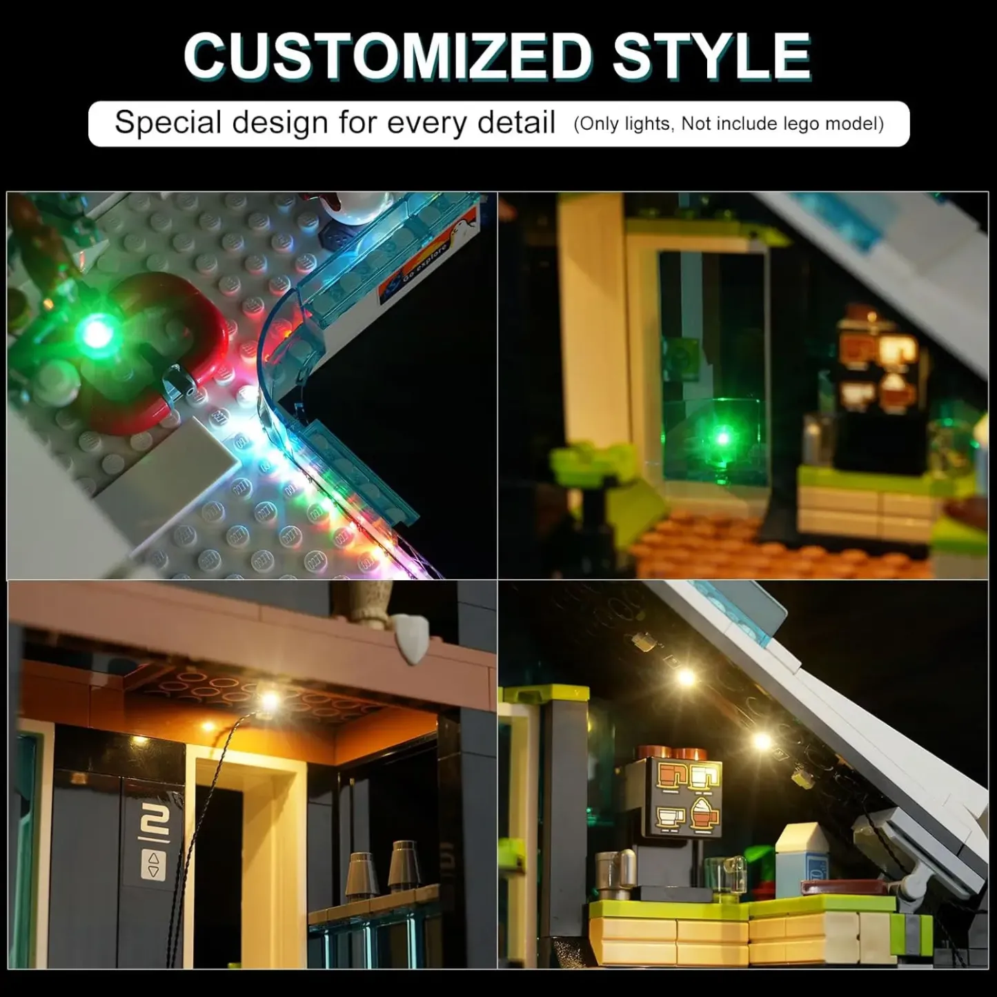 USB Lights Set for Lego 60366 Ski and Climbing Center