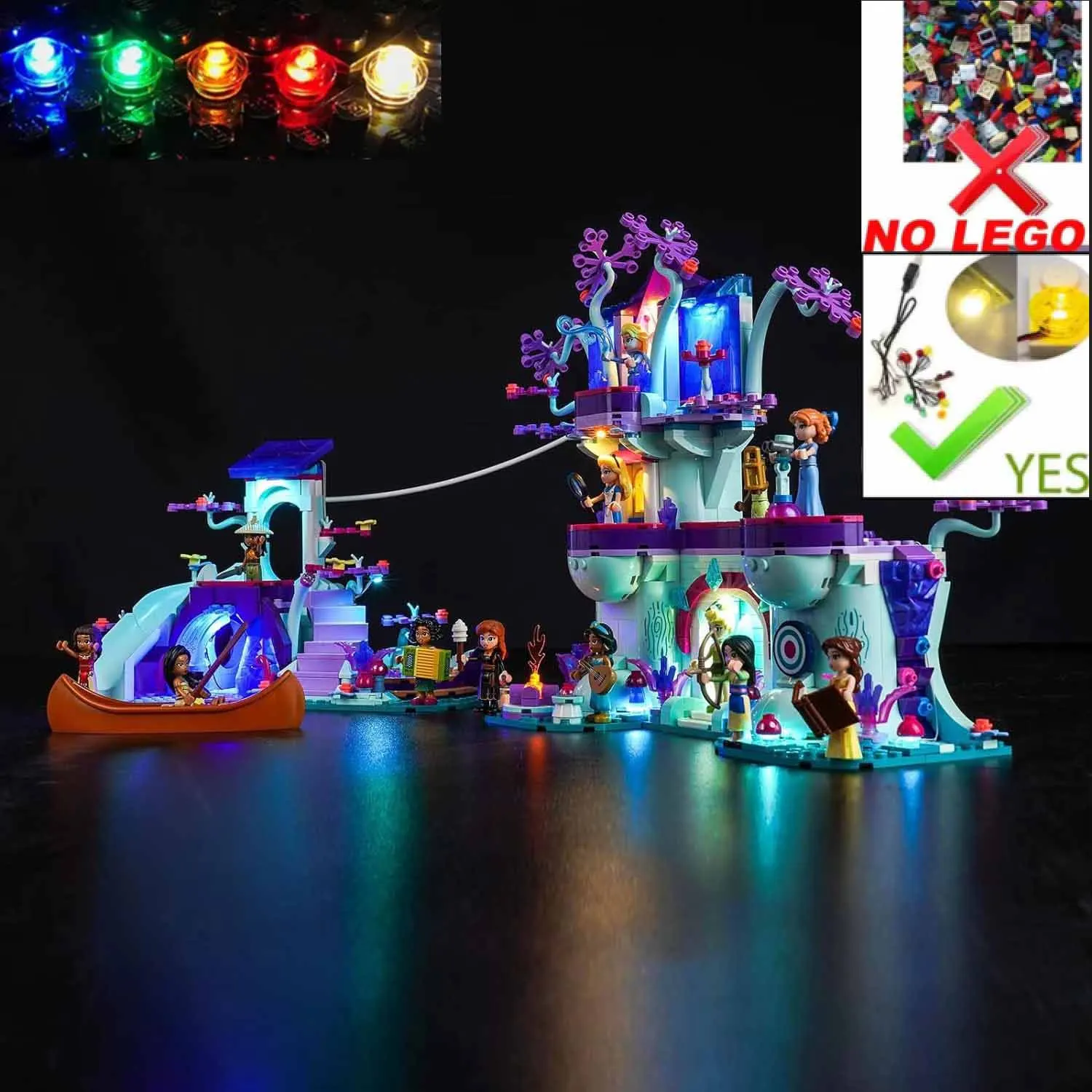 USB Light Kit for Lego 43215 Disney The Enchanted 2-Level Tree House