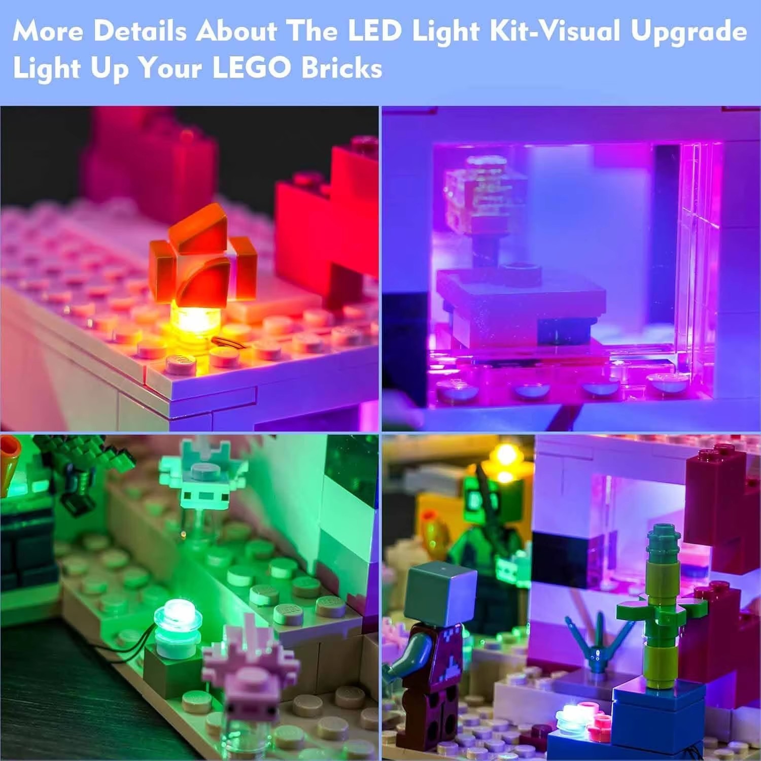 USB Lights Set for Lego  21247 The Axolotl House 