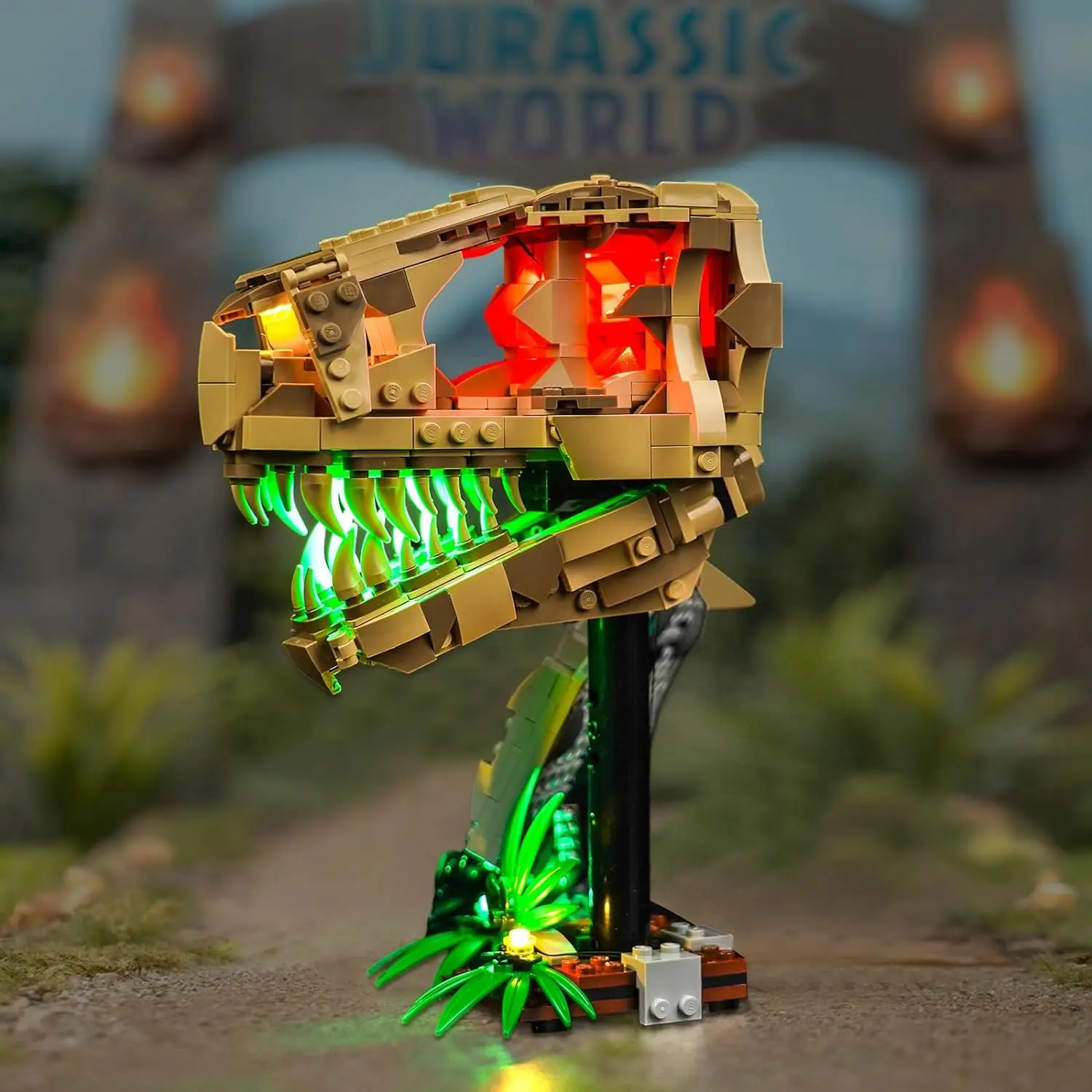 USB Light Kit for  Lego 76964 Jurassic World Dinosaur Fossils: T. rex Skull