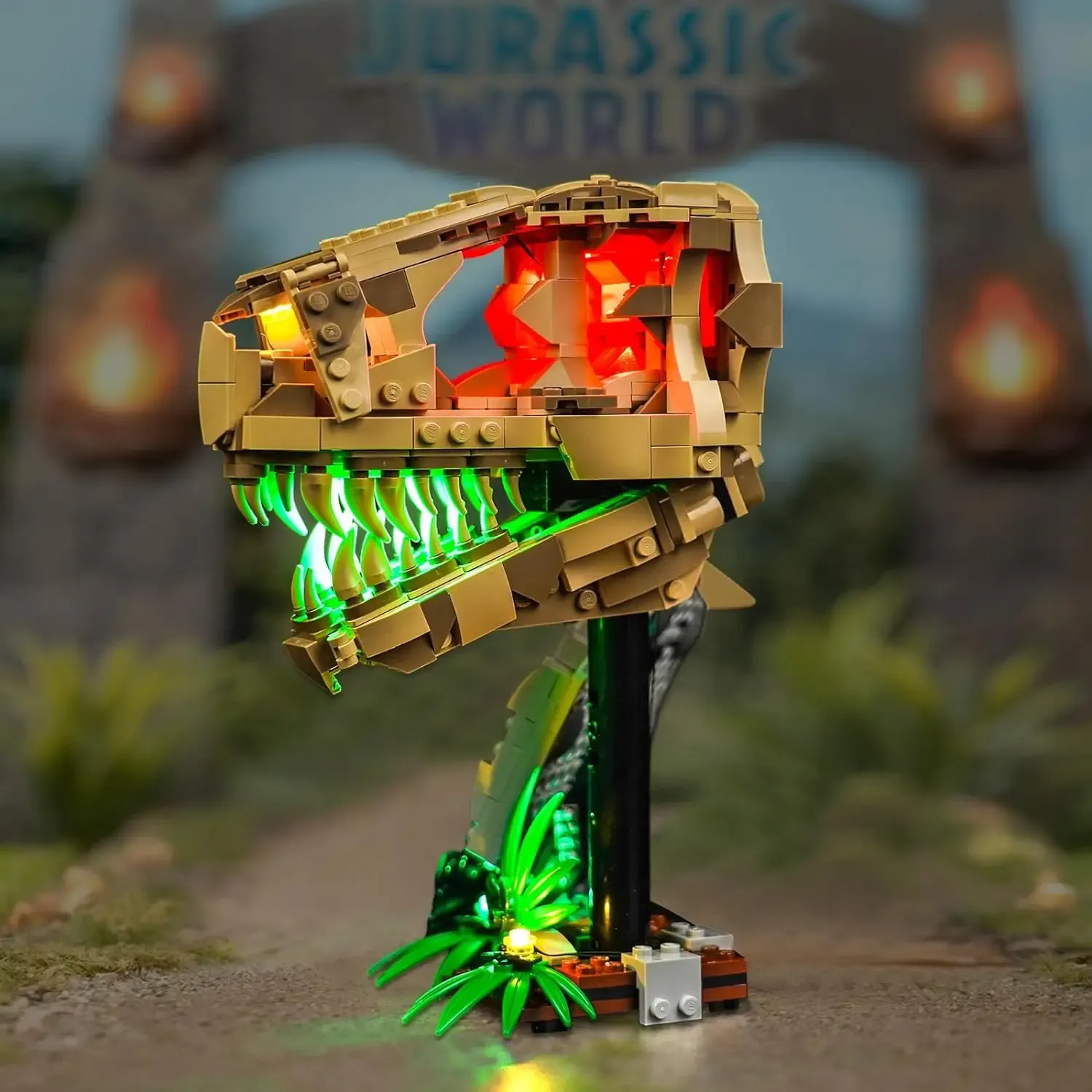 USB Light Kit for  Lego 76964 Jurassic World Dinosaur Fossils: T. rex Skull