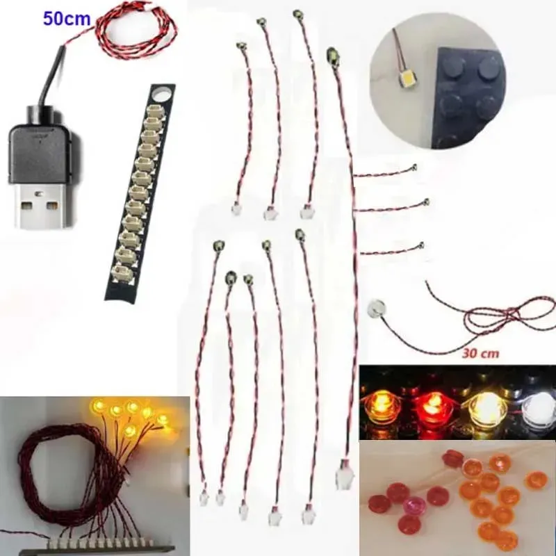 USB Light Kit for Lego 76918 Speed Champions Mc-Laren Solus GT & F1 LM