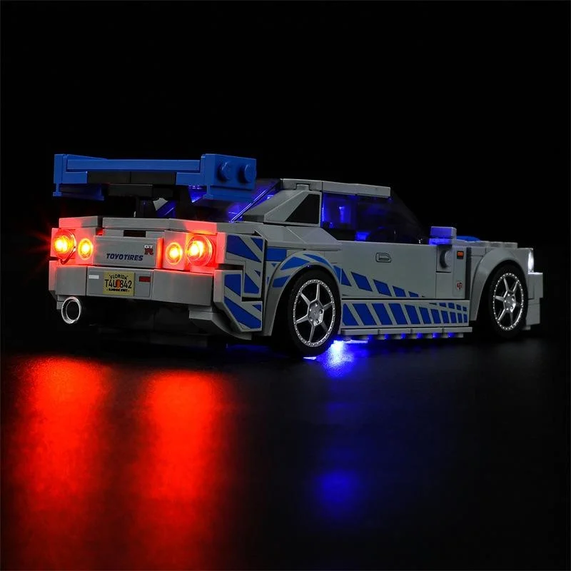 USB Lights Set for Lego 76917 Speed Champions 2 Fast 2 Furious GT-R (R34) Race Car