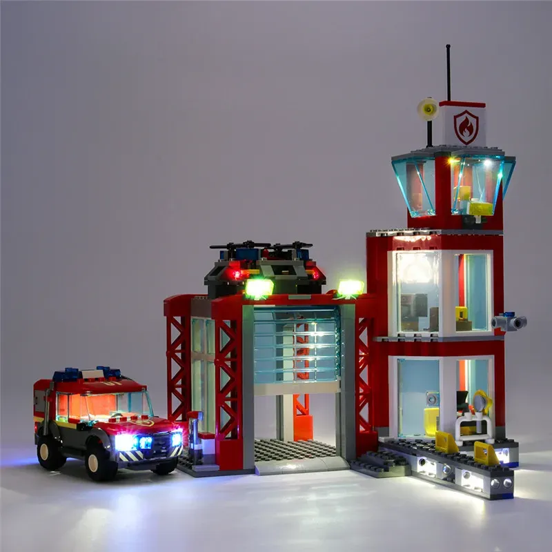 USB Light Kit for Lego 60215 City Fire Station Garage