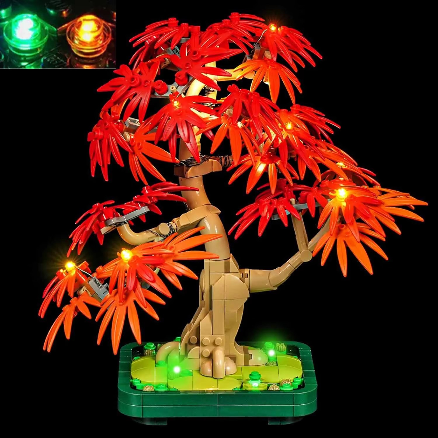 USB Lights Set for Lego 10348 Japanese Red Maple Bonsai Tree