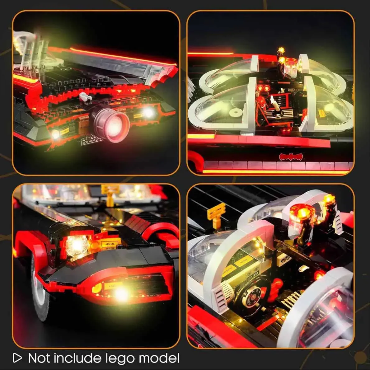 USB Lights Set for Lego 76328 Batman: The Classic TV Series Batmobile