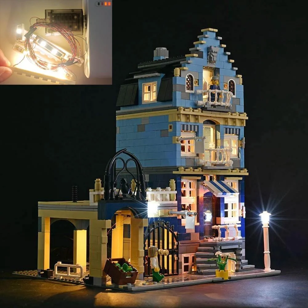 USB Light Kit for Lego 10190 European Market Avenue