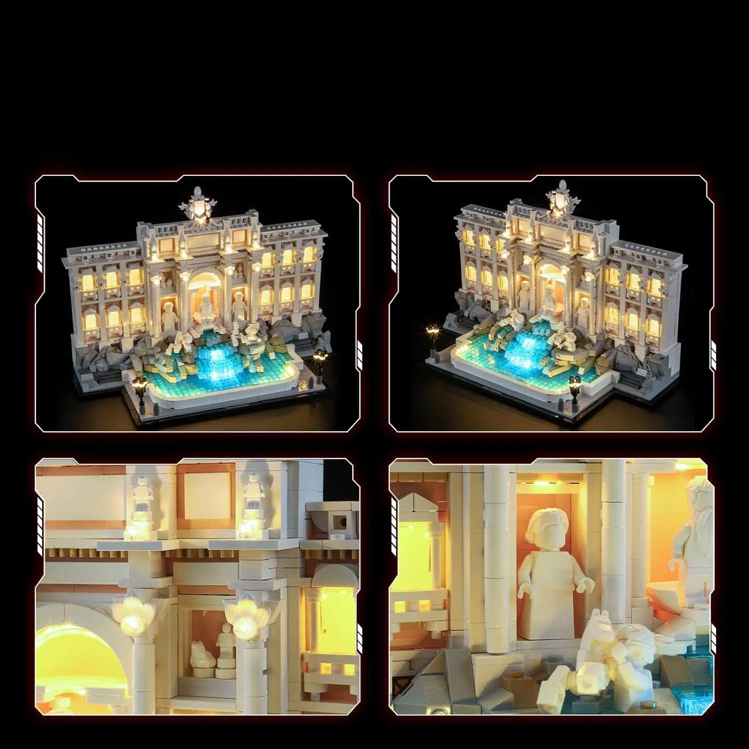 USB Light Kit for Lego 21062 Trevi Fountain Architecture