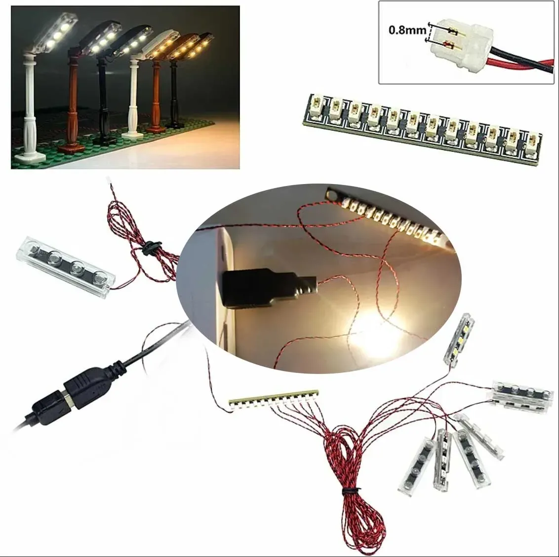USB Light Kit for LEGO 21054 Architecture White House
