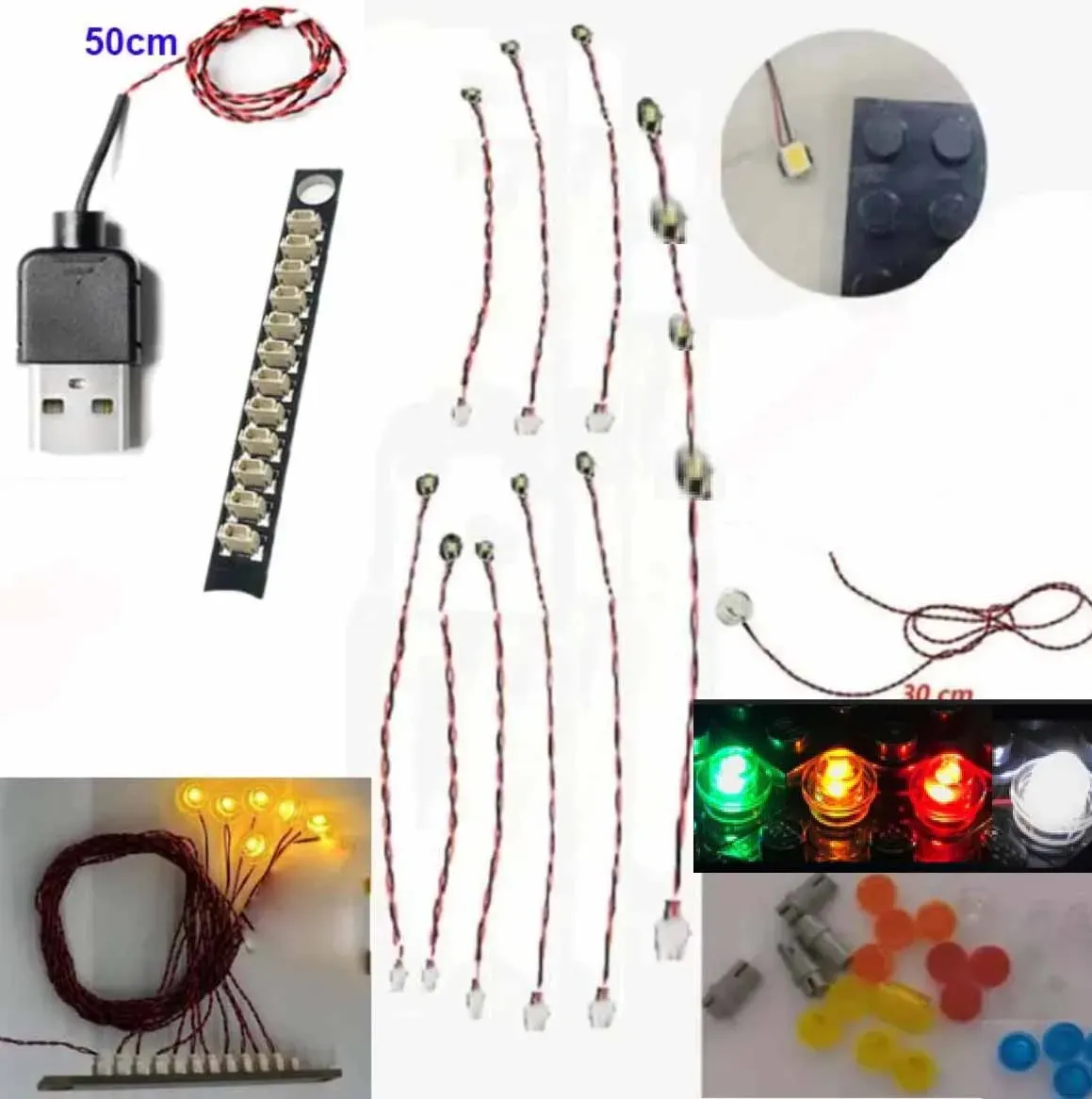 USB Lights Set for Lego 10359 Fountain Garden