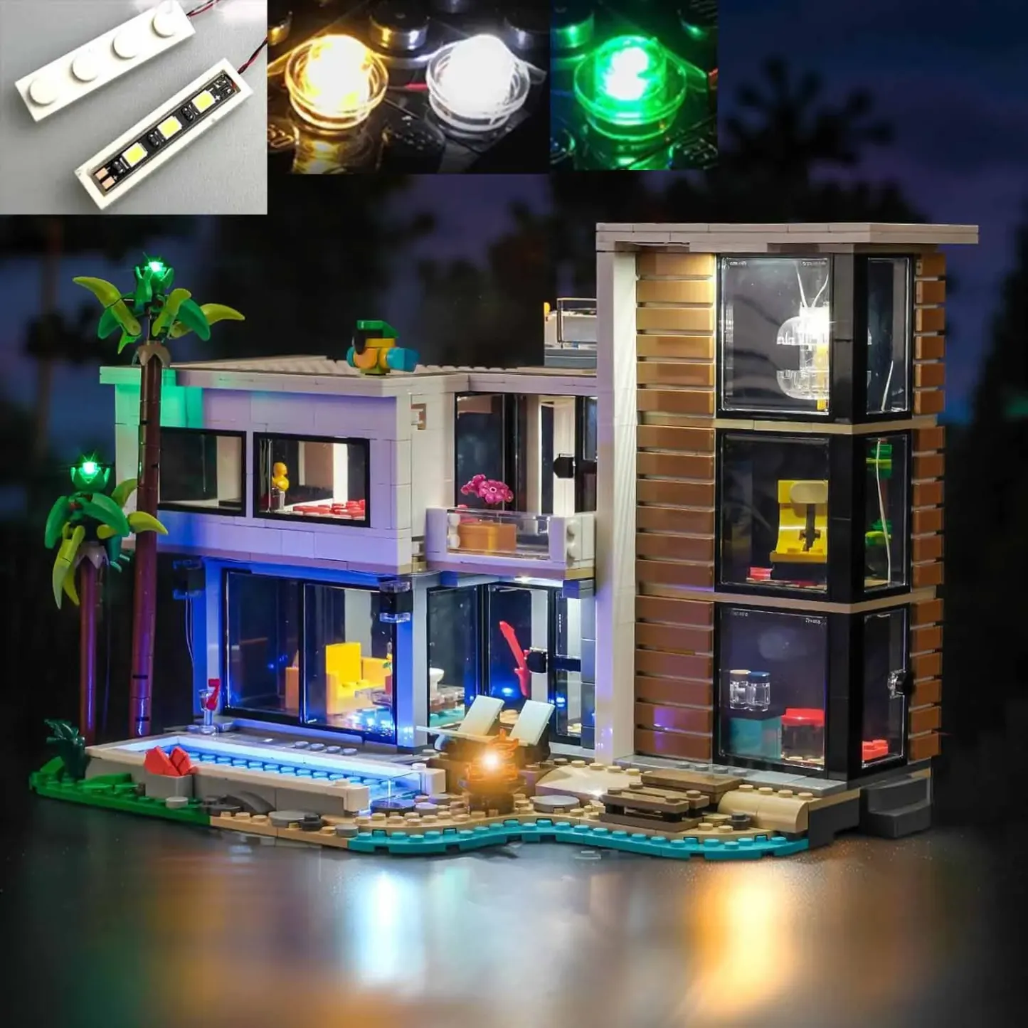 USB Lights Set for Lego 31153 Creator 3 in 1 Modern House