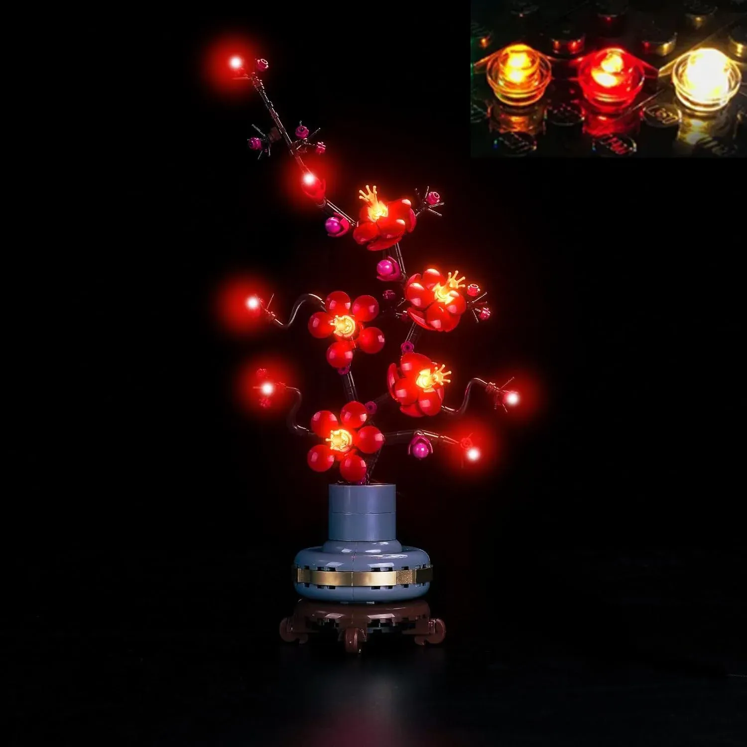 USB Lights Set for Lego 10369 Icons Plum Blossom Flower 