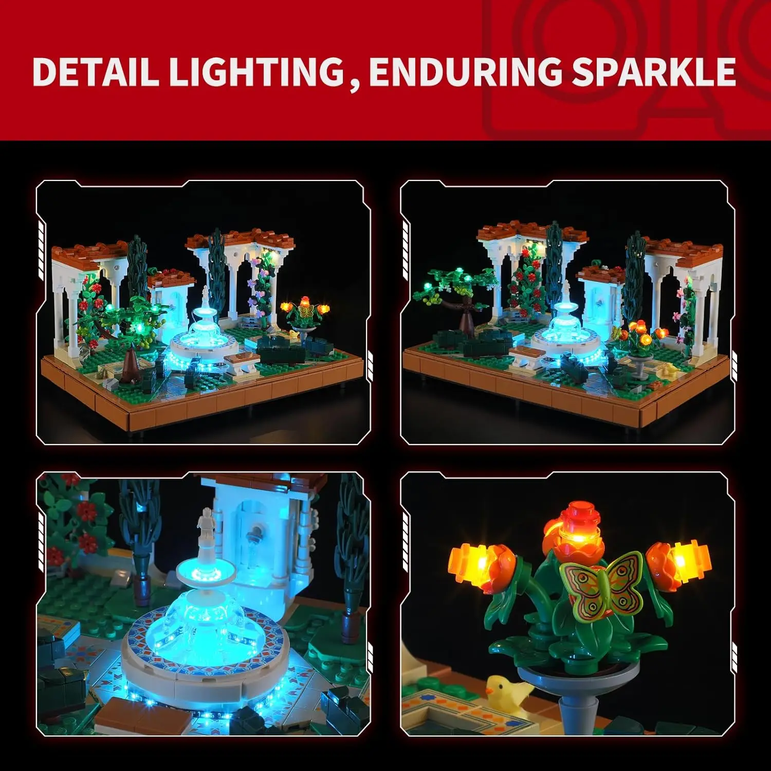 USB Lights Set for Lego 10359 Fountain Garden