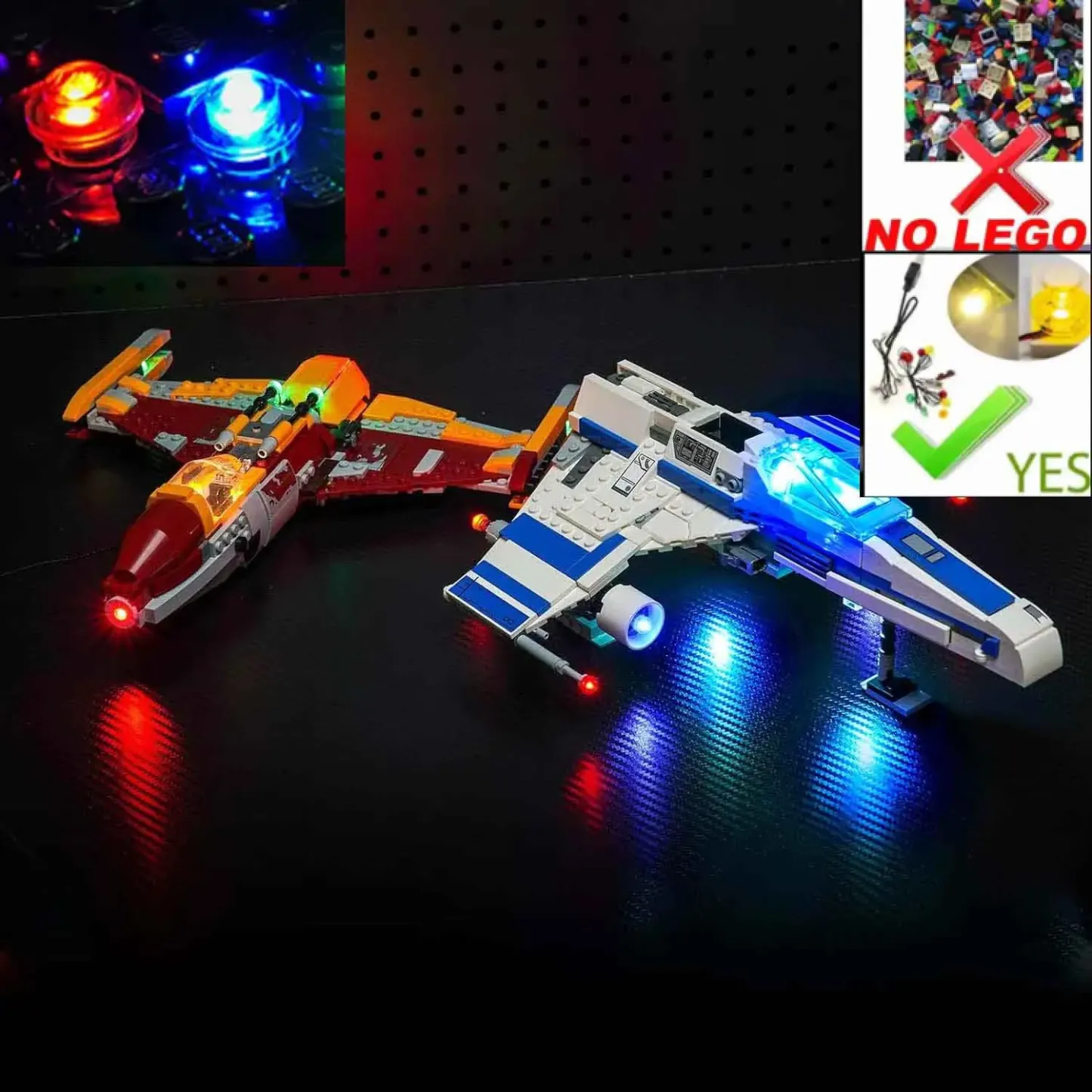 USB Lights Set for Lego 75364 Republic E-Wing vs. Shin Hatis Starfighter