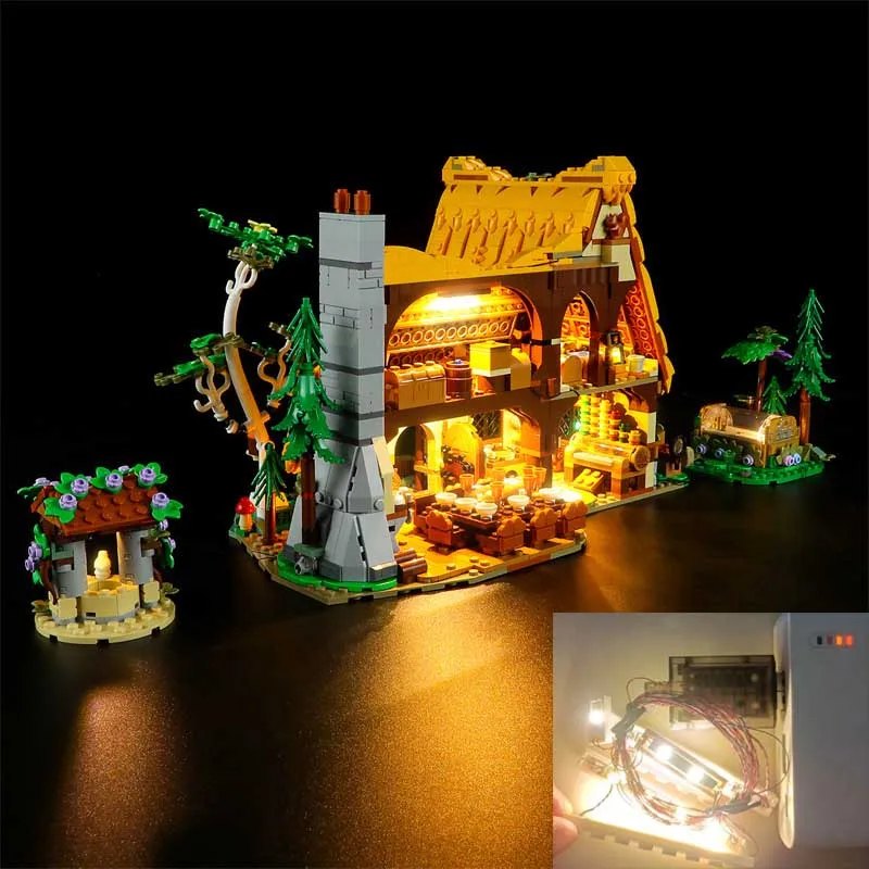 USB Lights Set for Lego 43242 Snow White and The Seven Dwarfs Cottage