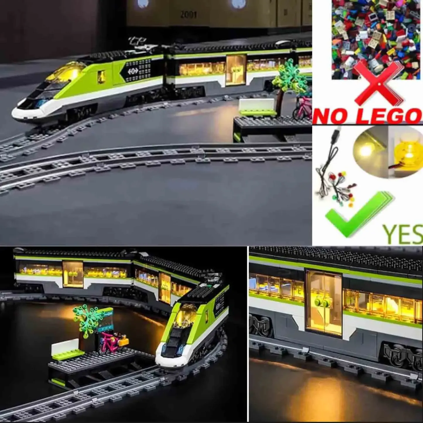 USB Light Kit for LEGO 60337 Express Passenger Train