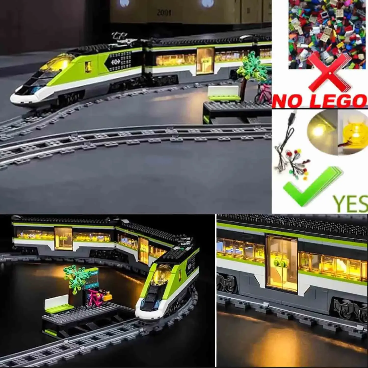 USB Light Kit for LEGO 60337 Express Passenger Train