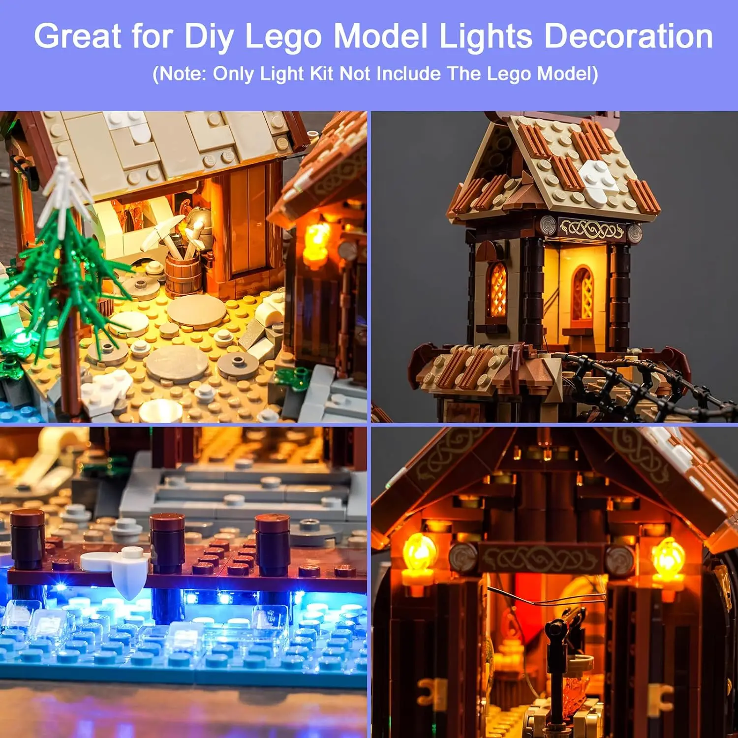 USB Light Kit for Lego 21343 Viking Village