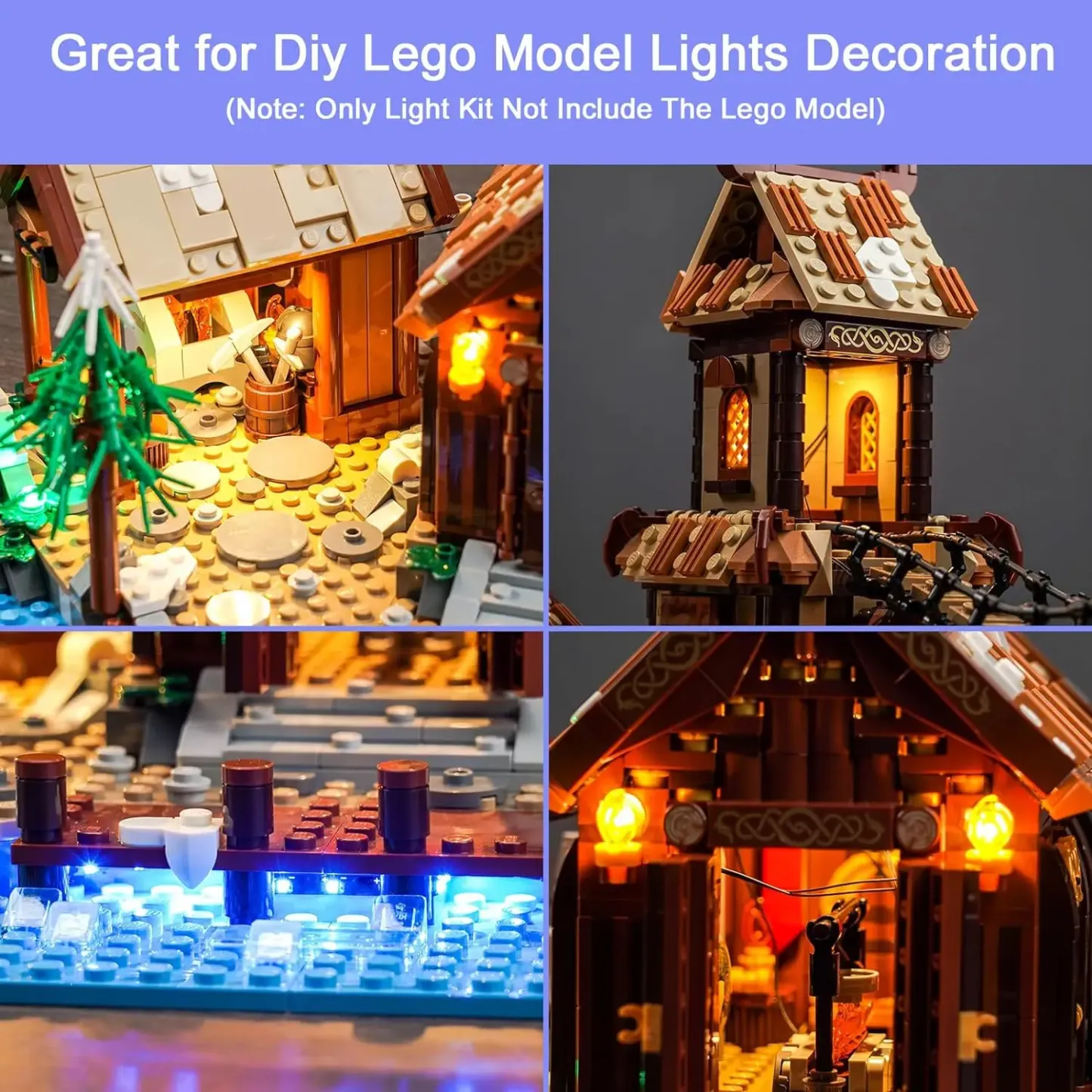 USB Light Kit for Lego 21343 Viking Village