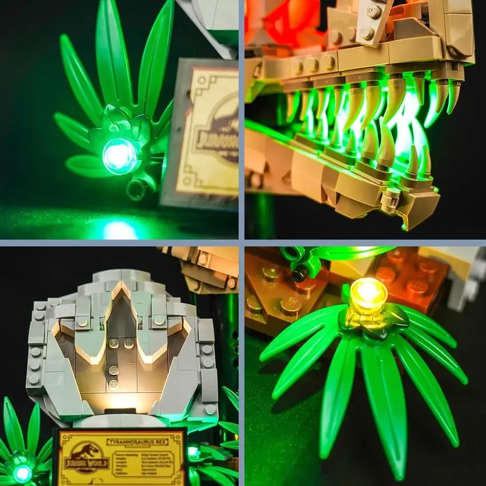 USB Light Kit for  Lego 76964 Jurassic World Dinosaur Fossils: T. rex Skull