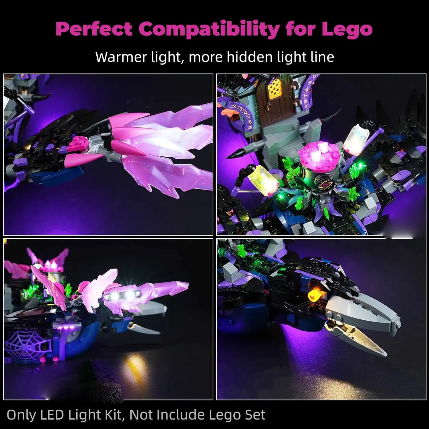 USB Lights Set for Lego 71478 DREAMZzz The Never Witchs Midnight Raven