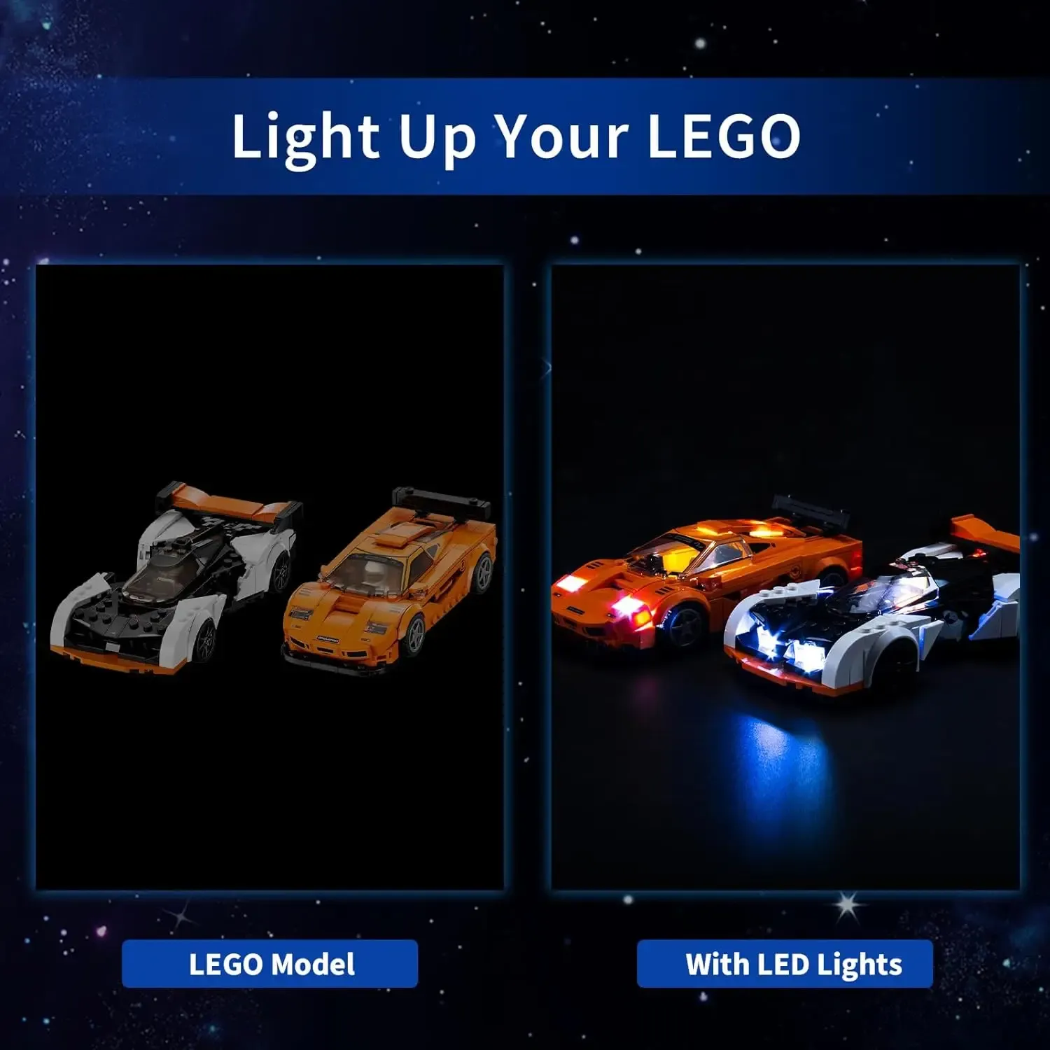 USB Light Kit for Lego 76918 Speed Champions Mc-Laren Solus GT & F1 LM