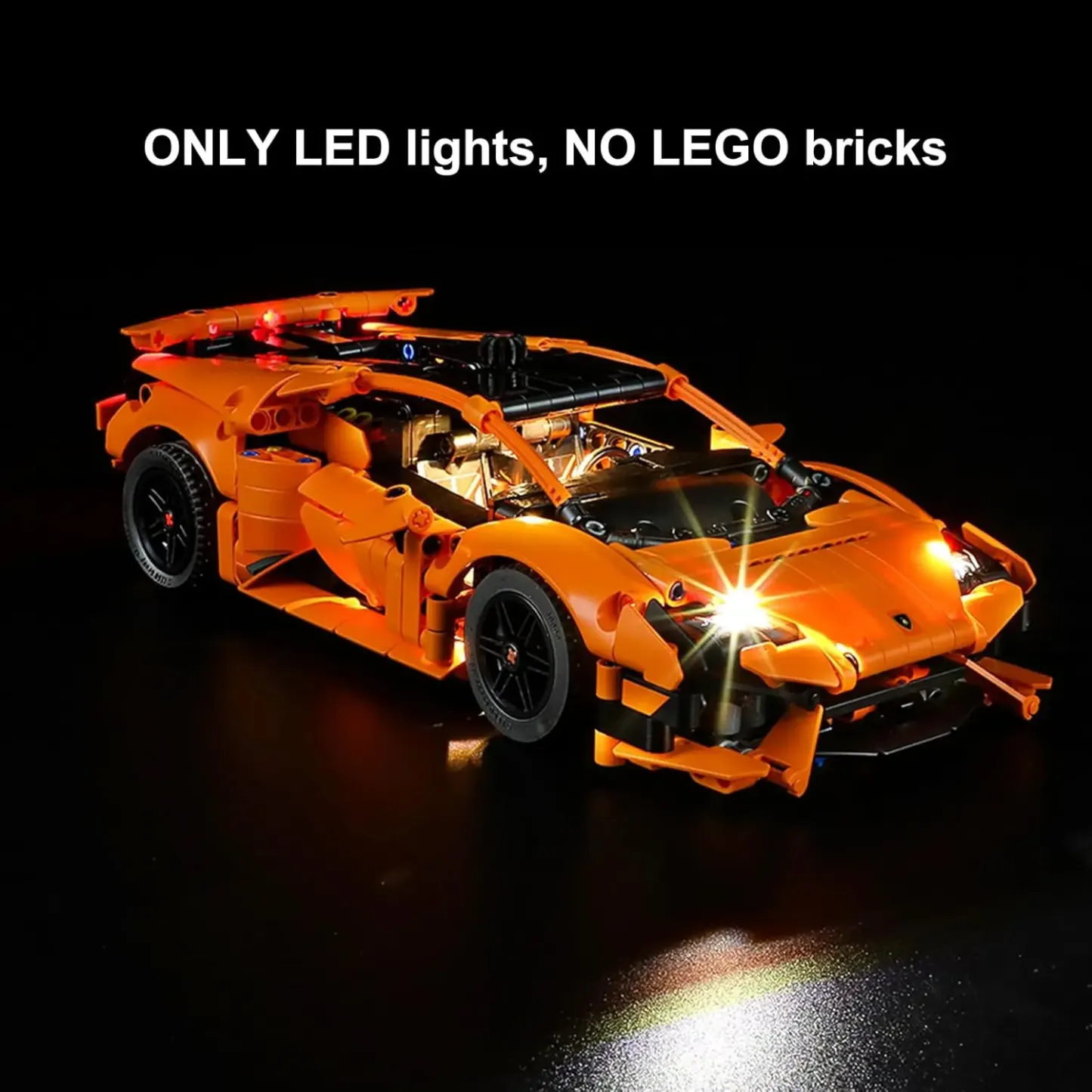 USB Lights Set for Lego 42196  Technic Lamborghini Huracán Tecnica Orange 