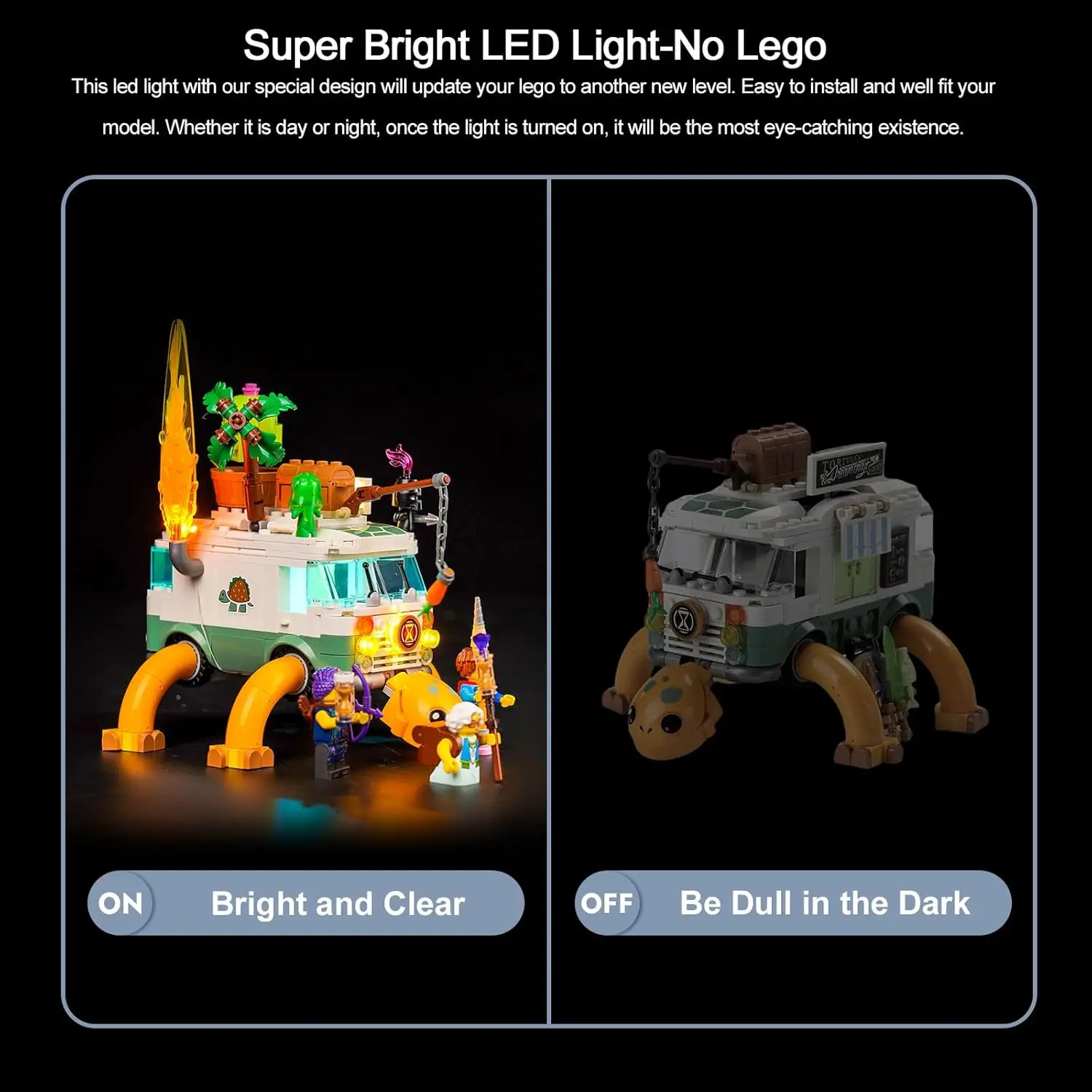 USB Lights Set for Lego 71456 DREAMZzz Mrs. Castillos Turtle Van