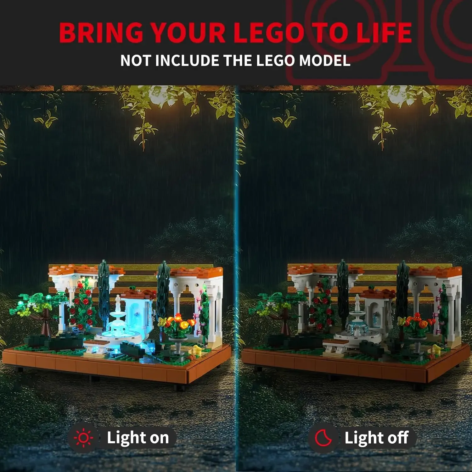 USB Lights Set for Lego 10359 Fountain Garden