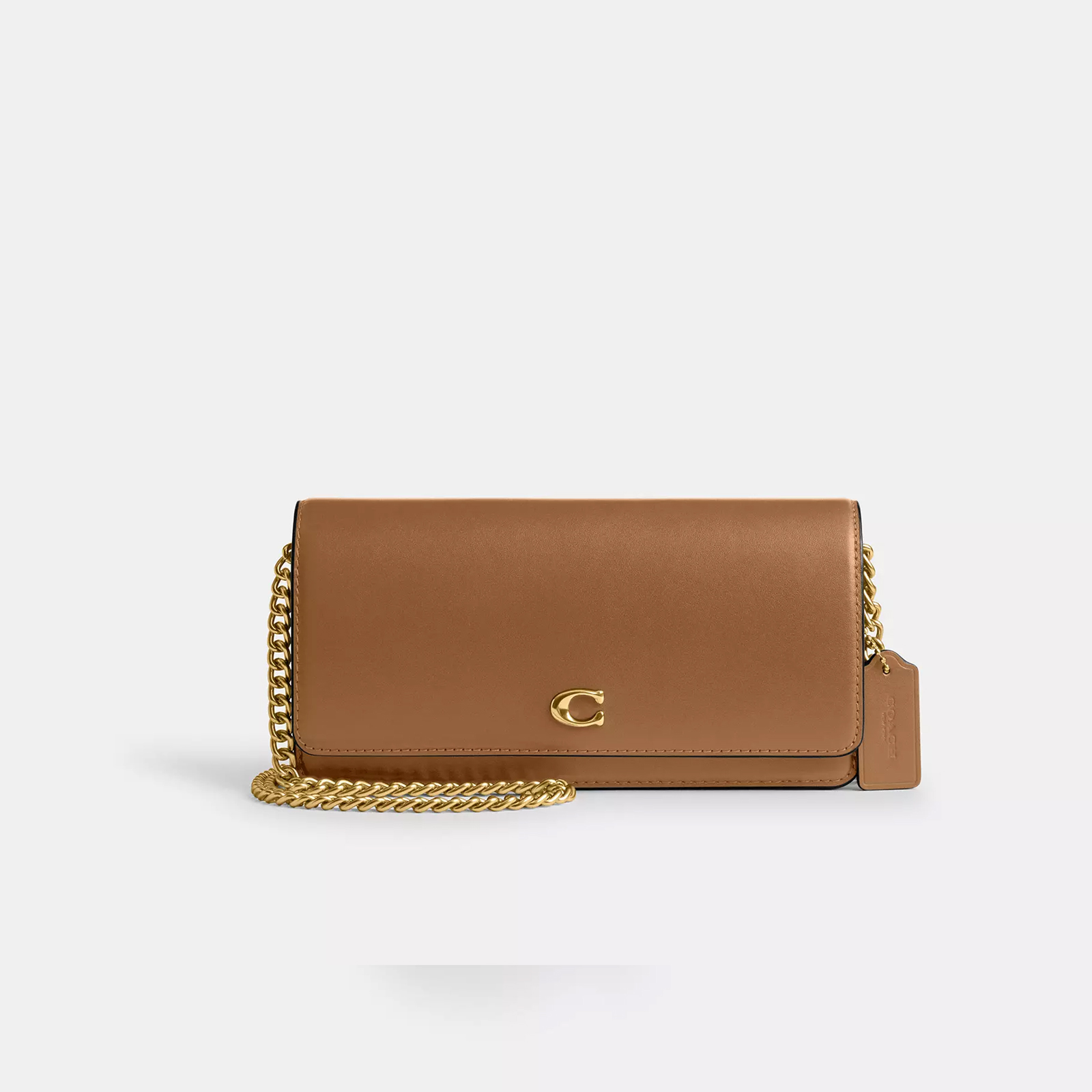 Evie Long Wallet With Chain Brass/Chalk Brass/Honey Brown