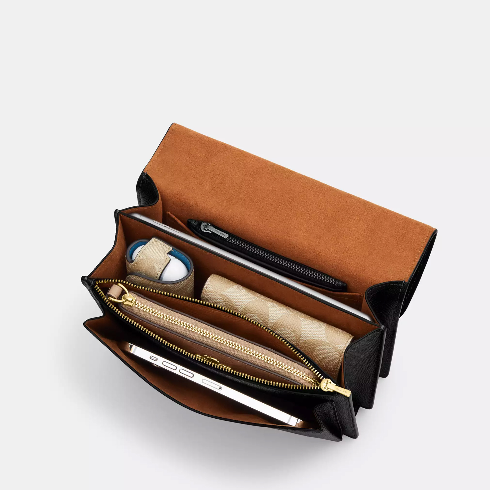 Klare Crossbody Bag In Signature Canvas With Rose Print