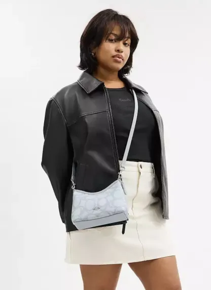 Laurel Small Shoulder Bag in Sketch Signature Canvas CBI05 SVNB9