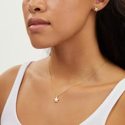 Star Earrings And Necklace Set
