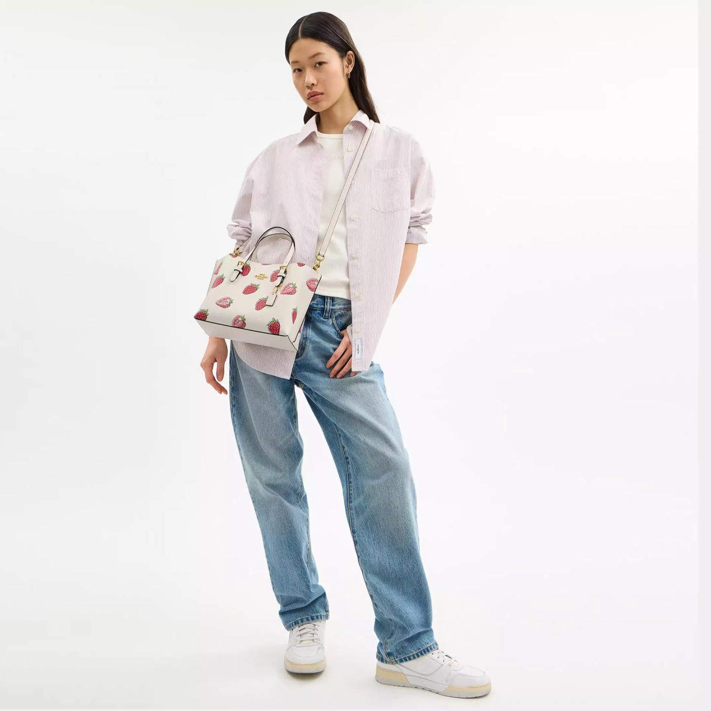 Mollie Tote Bag 25 With Strawberry Print